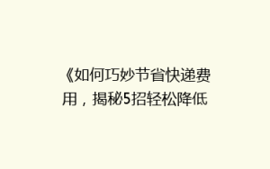 《如何巧妙节省快递费用,揭秘5招轻松降低物流成本?》