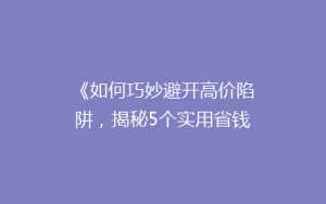 《如何巧妙避开高价陷阱,揭秘5个实用省钱发快递秘诀!》